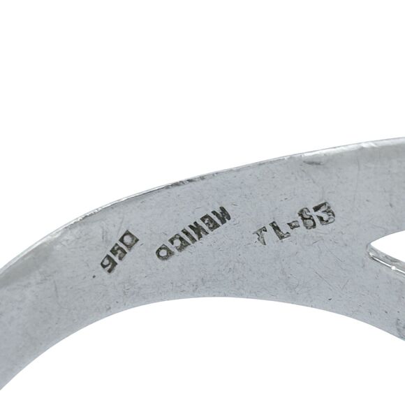 Vintage Mexic Taxco TL-63 Sterling Silver 950 Onyx Cuff Bracelet 6.5" - Picture 5 of 8